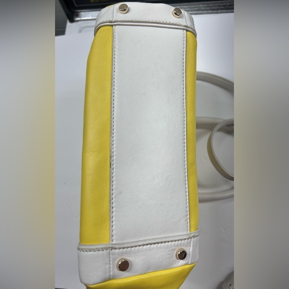 Kate Spade Blake Hudson Street Leather Satchel Crossbody Bag Limonium Yellow - Picture 9 of 12